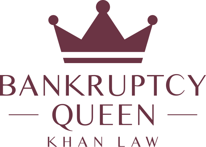 Bankruptcy Queen Khan Law logo with crown