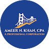 Ameer N. Khan CPA logo with bridge graphic